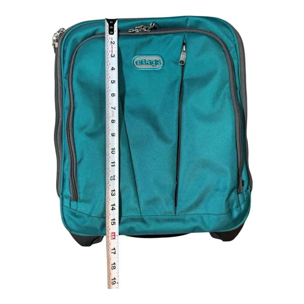 eBags TLS Vertical Mobile Office Rolling Laptop Briefcase Bag Luggage Blue
